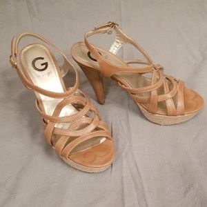 G by Guess tan platform heals size 7.5